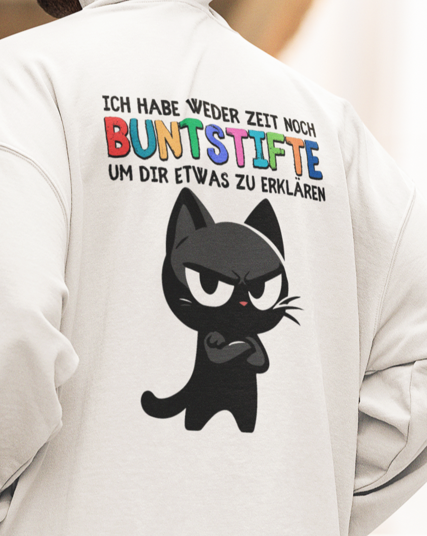 Keine Buntstifte zum Erklären - Oversized Hoodie mit Backprint