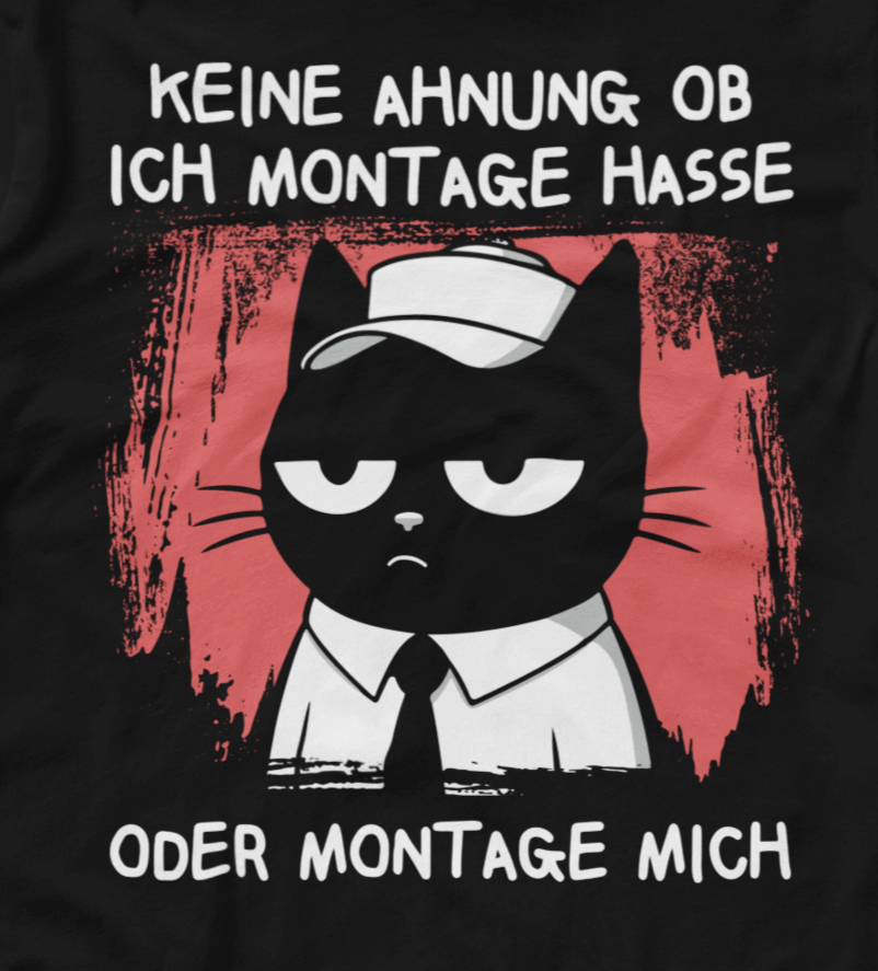 Hassen mich Montage? - Premium Organic T-Shirt Dunkel