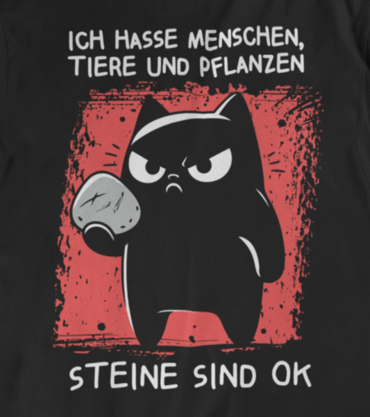 Ich hasse Menschen - Premium Organic T-Shirt Dunkel