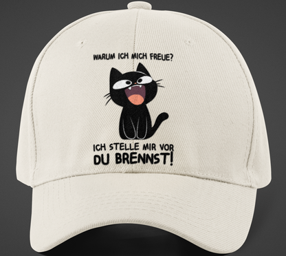 'Ich stelle mir vor Du brennst' - Süße schwarze Katze | Organic Cap