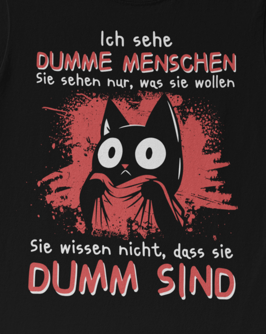 Ich sehe dumme Menschen - Premium Organic T-Shirt Dunkel