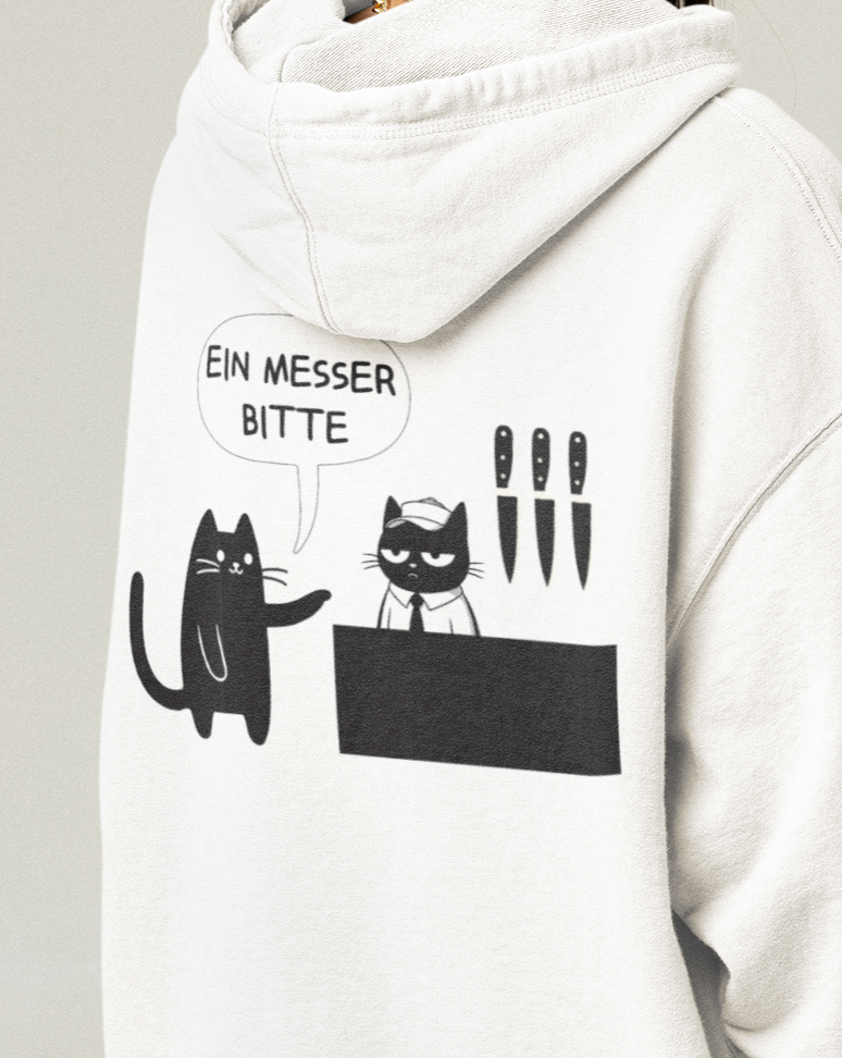 Ein Messer bitte - Oversized Hoodie mit Backprint