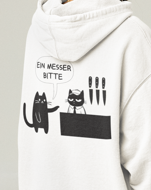 Ein Messer bitte - Oversized Hoodie mit Backprint