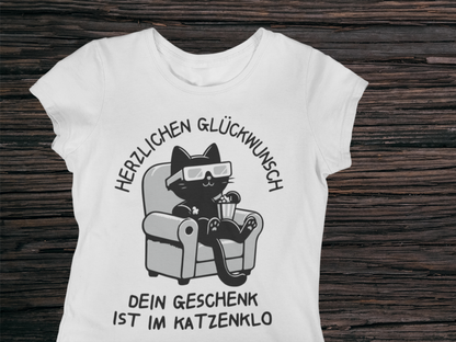 Dein Geschenk ist im Katzenklo - Premium Organic T-Shirt für Frauen