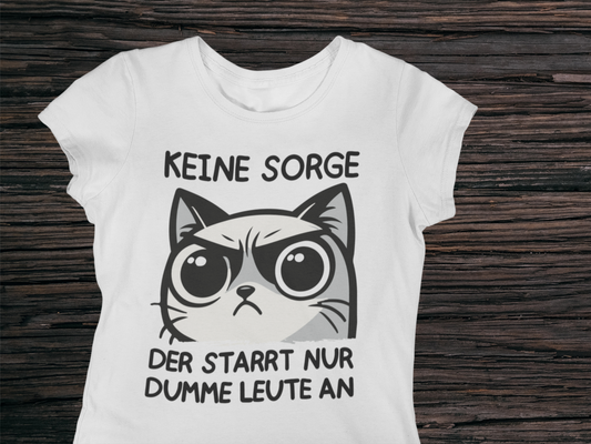 Der starrt nur dumme Leute an - Premium Organic T-Shirt für Frauen