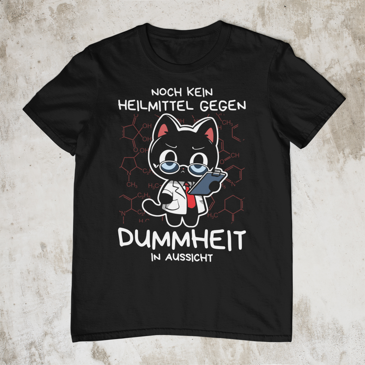 'Kein Heilmittel gegen Dummheit' - Schwarze Katze hasst dumme Menschen T-Shirt