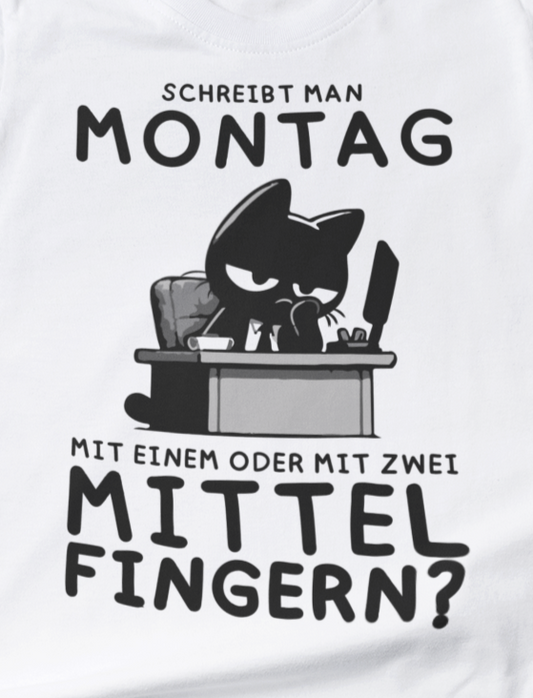 Montag mit einem oder mit zwei Mittelfingern? - Premium Organic T-Shirt