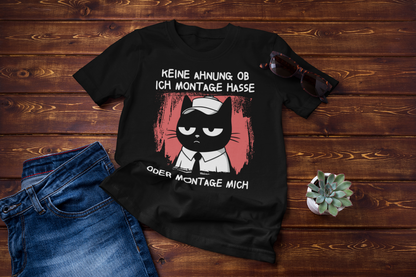 Hassen mich Montage? - Premium Organic T-Shirt Dunkel