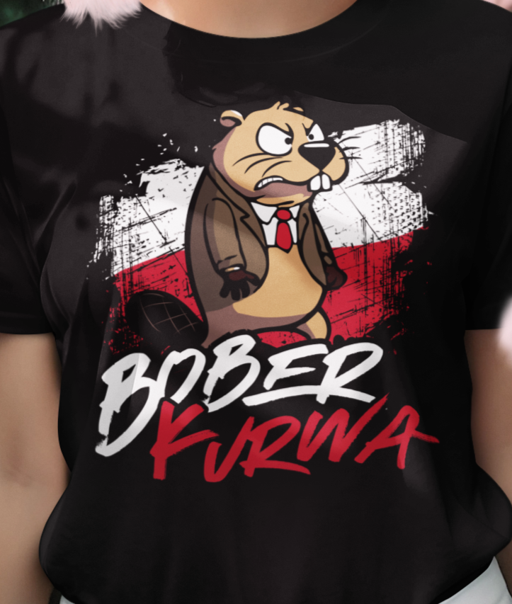 'Kurwa Bober Meme' Biber mit polnischer Flagge - Premium Organic T-Shirt für Frauen